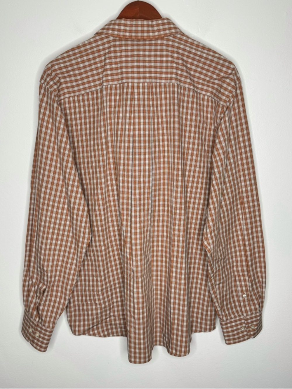 Dockers XL Stain Defender No Wrinkles Brown Plaid Button-Up Shirt | Classic Fit - Picture 2 of 3